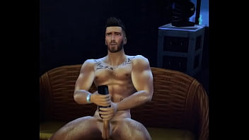 sims 4, hunk, handjob, masturbation