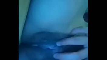  fingers herself...