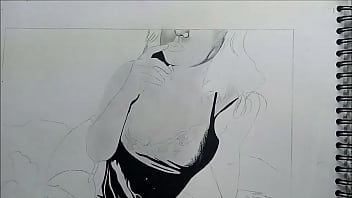 Lingerie Girl Drawing Timelapse Video...
