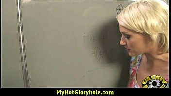 Horny Lady Enjoys Gloryhole Cocksucking Interracial 20