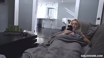 Step brother and sister caught masturbating 