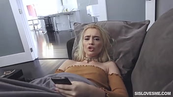 Step brother and sister caught masturbating 