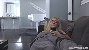 Step brother and sister caught masturbating 