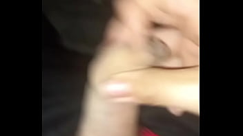 Femboy jerks off out side