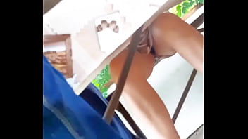 Upskirt under table