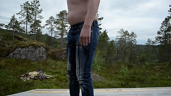 pissing pants in the woods