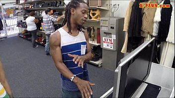 Guy pawns his girlfriends pussy at the pawnshop for money
