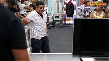 Guy pawns his girlfriends pussy at the pawnshop for money