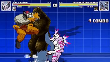 Gundog and Jon Talbain vs MrBear and Weregarurumon Bara Battle