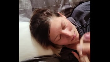 Giving wife huge facial Giving wife huge facial