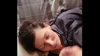 Giving wife huge facial Giving wife huge facial