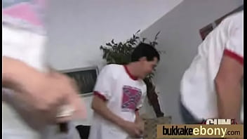 Ebony babe in group fucking 22