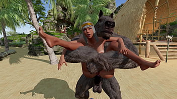 Game female horseman beach anal...