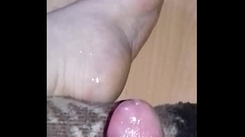 Gay amateur cums multiple times over feet