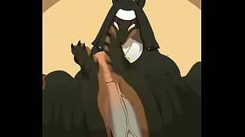 Laverne furry wearing nun outfit footjob