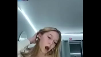 Blonde teen teasing her periscope...