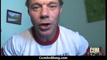 Black Chick Blows Group of White Cocks 9