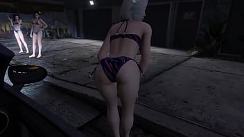 GTA 5 - マイケルがビキニ姿の可愛い女の子をナンパしてセックス