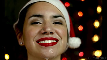 Merry christmas holiday blowjob and facial...