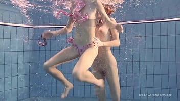 Blonde And Brunette Duna And Nastya Underwater Cuties...