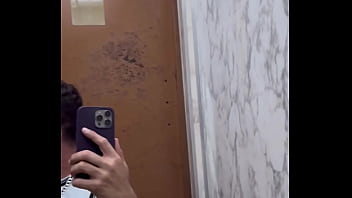 I found him in the elevator showing off