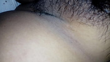 Showing my wife's hairy vagina