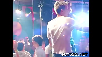 Boyz fuck and spray each other