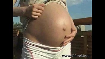 Clip Sweet Preggo banged on Terass