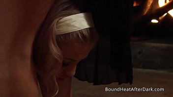 Lesbian Slave In Chains Fingered And Spanked From Behind