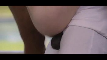 Pale white girls gets used by 5black men