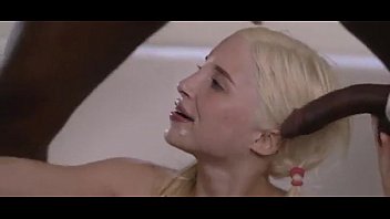 Pale white girls gets used by 5black men