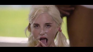 Pale white girls gets used by 5black men