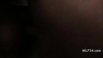 Horny big tit MILF gives a hot blowjob