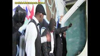 Blonde Treat for Group of Black Men