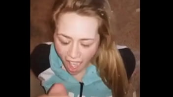 18 Year Old University Frosh Taking Mouthful Of Her Boyfriend039 S Cum...