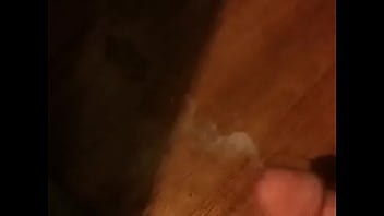 Cumming all over the kitchen chair at night