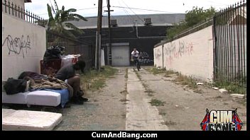 ?Ebony fucked by a group of white dicks in gangbang 9