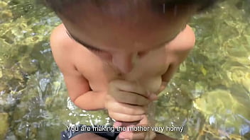 My shy stepsister helps me look for wood and we end up fucking very hard in the river ▶ 