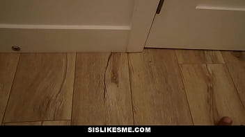 Brother licks step sister's pussy when her cousin sneaks in to blow him