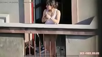 Neighbor In Underwear On The Balcony