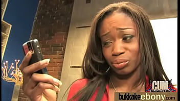Hot ebony chick love gangbang interracial 7