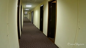 Caught naked in the hotel hallway