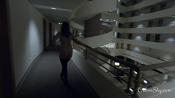 Caught naked in the hotel hallway