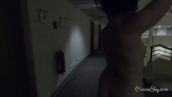 Caught naked in the hotel hallway
