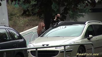 busty Milf picked up for outdoor sex