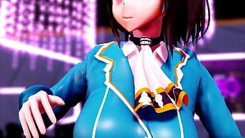 【3Dエロアニメ】艦これの巨乳な高雄がフェラチオしながら手マンされる複数プレイダンス【MMD】