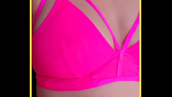 WIFEY incredible hot pink lingerie with perfect tits
