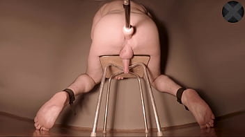 prostate orgasm, male feet, Institutionx, machine