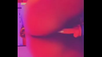 Latina Using Toy While On Hands And Knees...