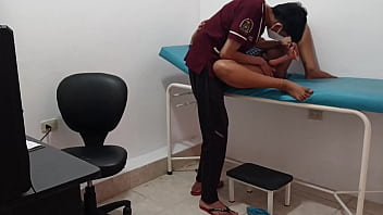 Doctor treats young patient and masturbates her with dildo &ndash_ she ends up very horny alone